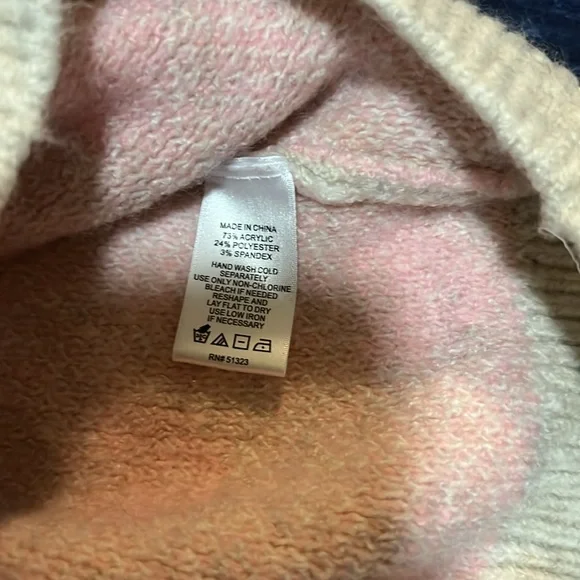 CeCe Beige and Pink Heart Sweater - Picture 4 of 5